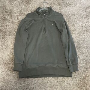 American Eagle Outfitters Men's Green Zip-Up Sweater